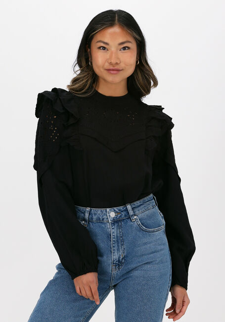 Zwarte SCOTCH & SODA  EMBROIDERED VOLUMINOUS SLEEVED - large