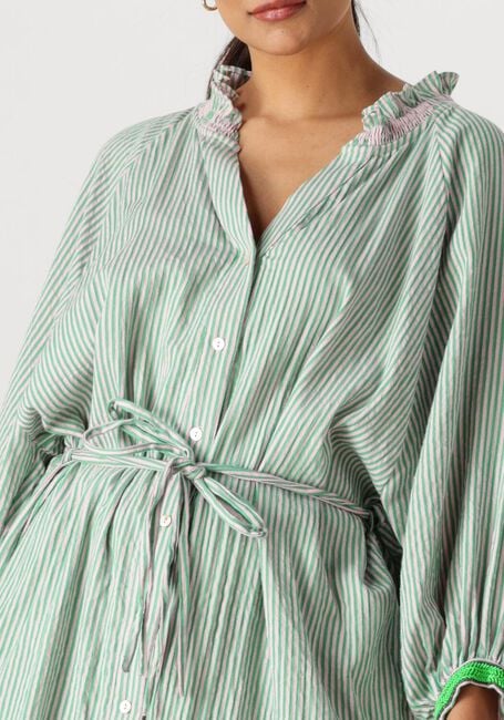 POM AMSTERDAM Mini robe DRESS SEERSUCKER GREEN PINK en multicolore - large