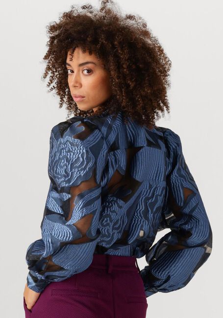 Blauwe POM AMSTERDAM  BLOUSE - DASHING NIGHTS ORGANZA - large