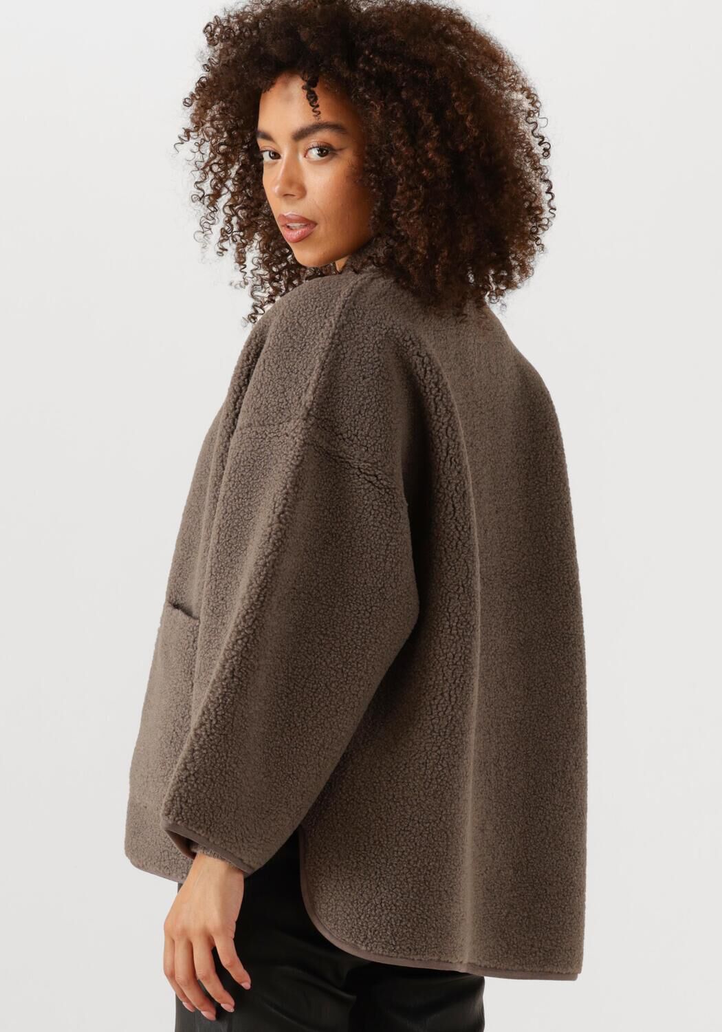 Taupe KNIT-TED Teddy jas JOKO - large