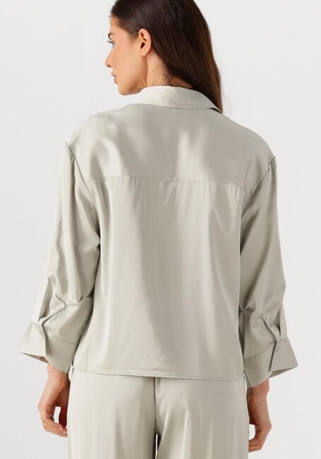 Lichtgrijze WITHBLACK  WBLPADDIE SATEEN SHIRT - large