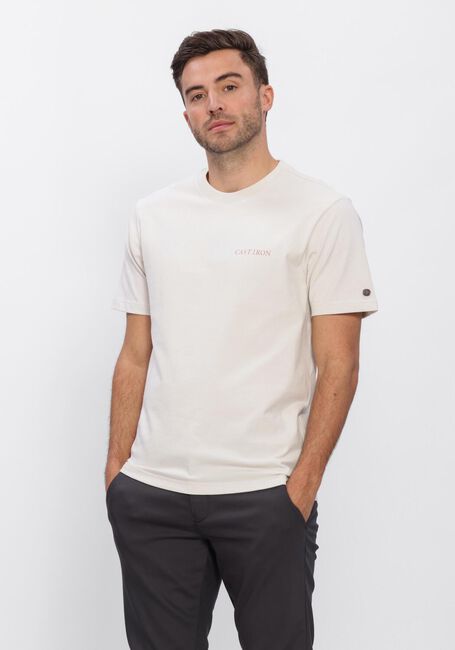 CAST IRON T-shirt RELAXED FIT PEACHED JERSEY en beige - large