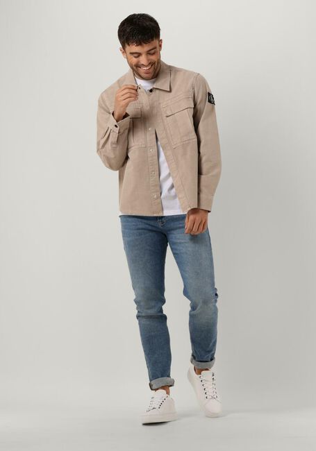 CALVIN KLEIN Surchemise MINERAL DYE UTILITY OVERSHIRT en beige - large
