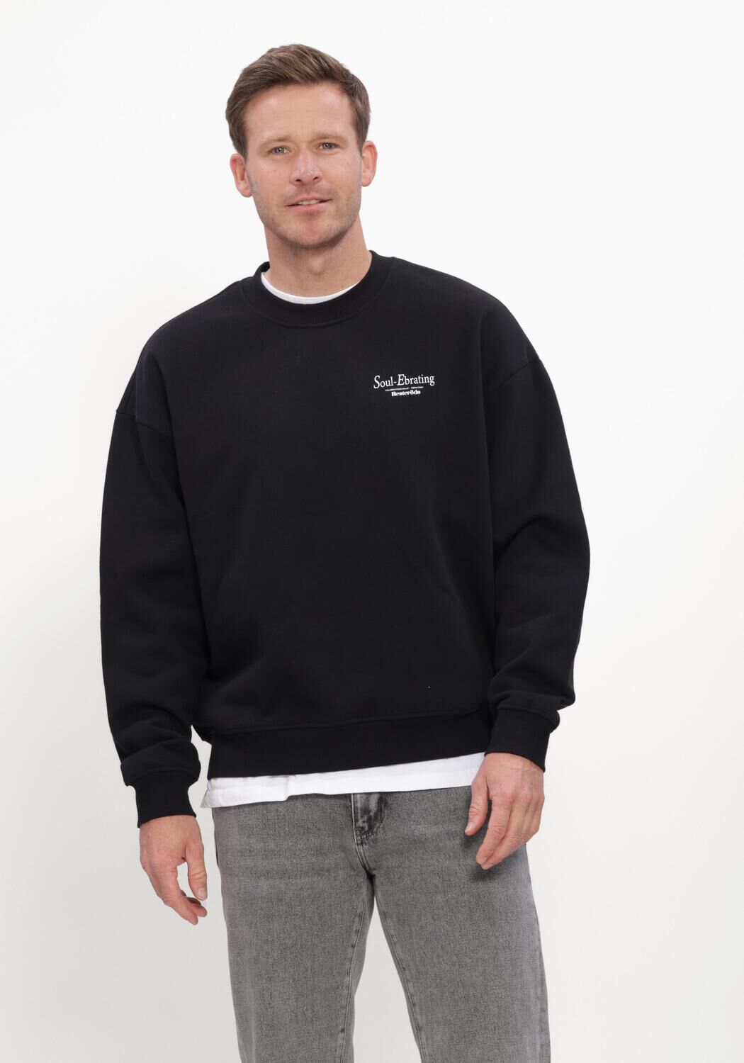 RESTER&Ouml;DS Pull RTDRAKE CHESTPRINT CREW en noir - large