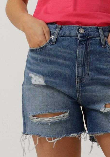 CALVIN KLEIN Pantalon courts MOM SHORT en bleu - large