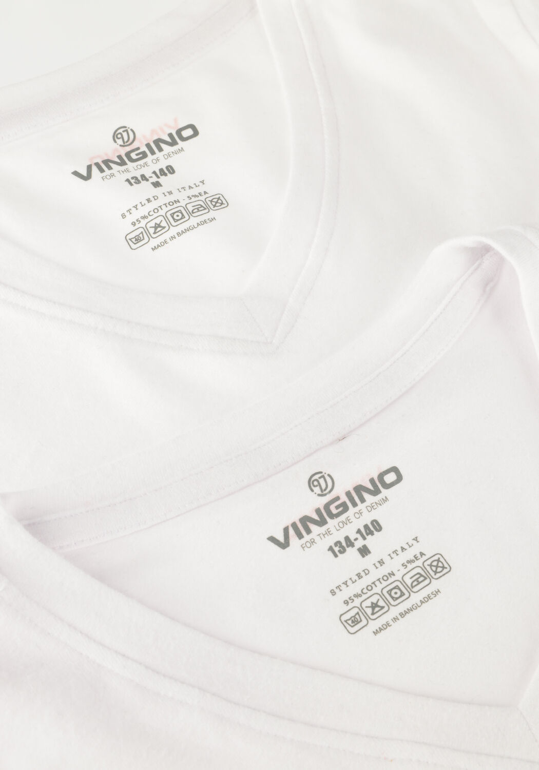 VINGINO T-shirt BOYS T-SHIRT V-NECK (2-PACK) en blanc - large