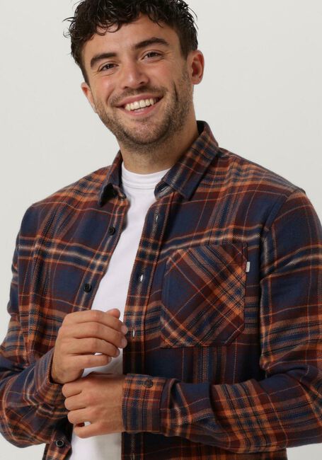 CAST IRON Chemise décontracté LONG SLEEVE SHIRT BRUSHED TWILL CHECK REGULAR FIT en bleu - large
