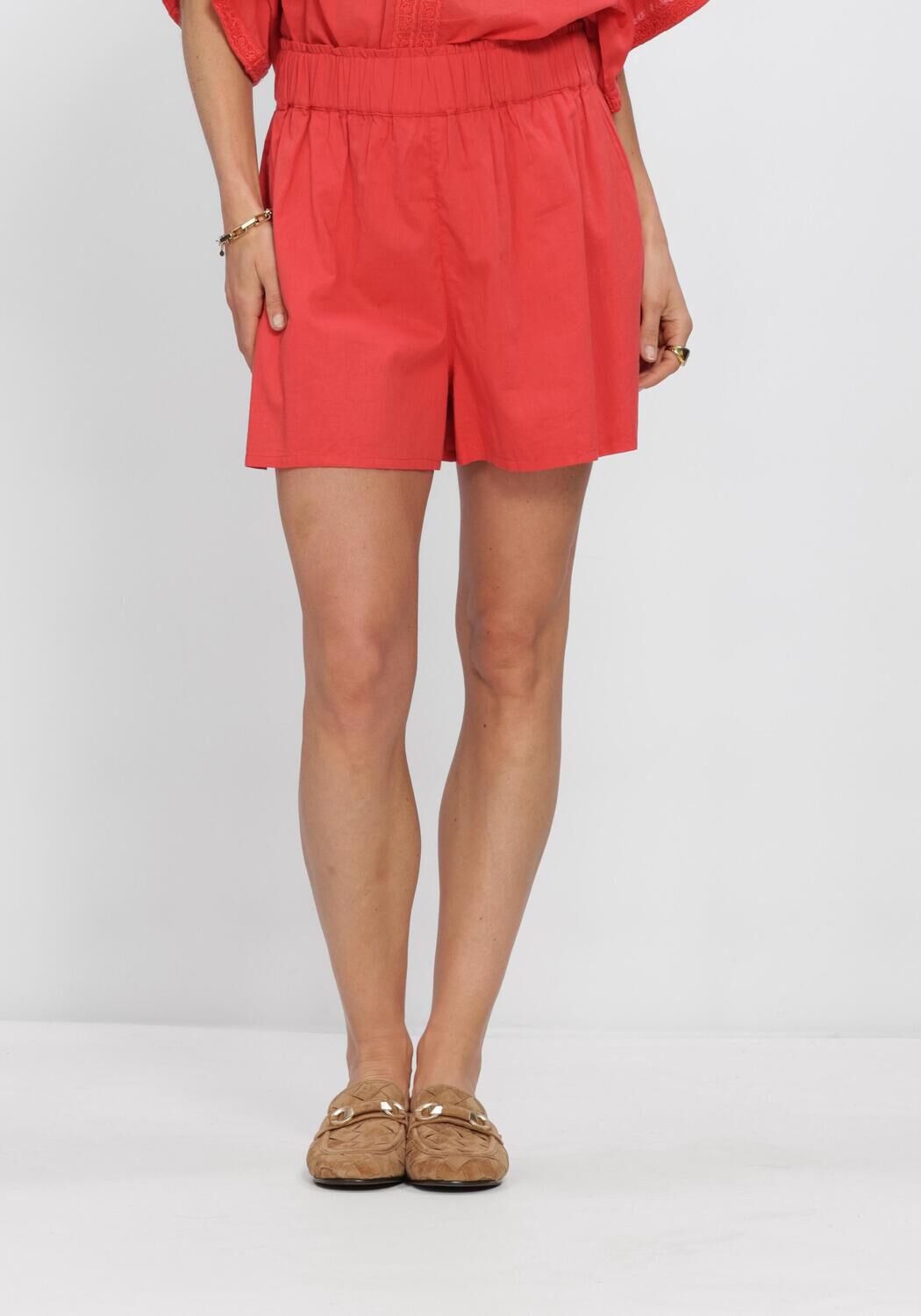 IBANA Pantalon courte SARINA en rouge - large