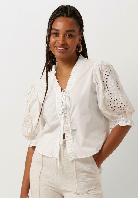 Witte OBJECT  OBJBRODERA S/S TOP - large