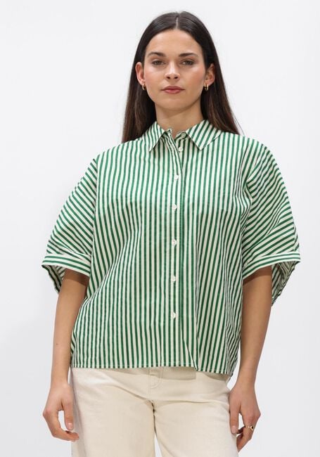 Groene BY-BAR  SUNNY STRIPE BLOUSE - large