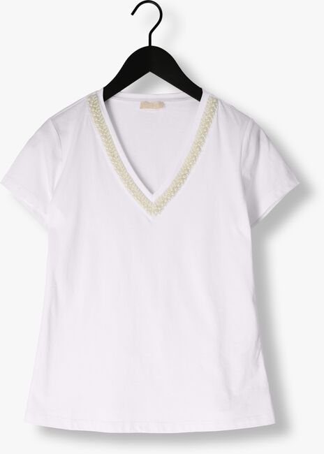 LIU JO T-shirt JERSEY JEWEL NECK T-SHIRT en blanc - large
