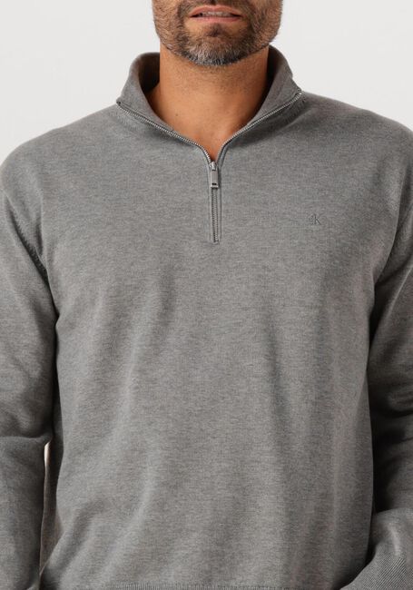 CALVIN KLEIN Pull LS SUPIMA QZ SWEATER 12GG en gris - large