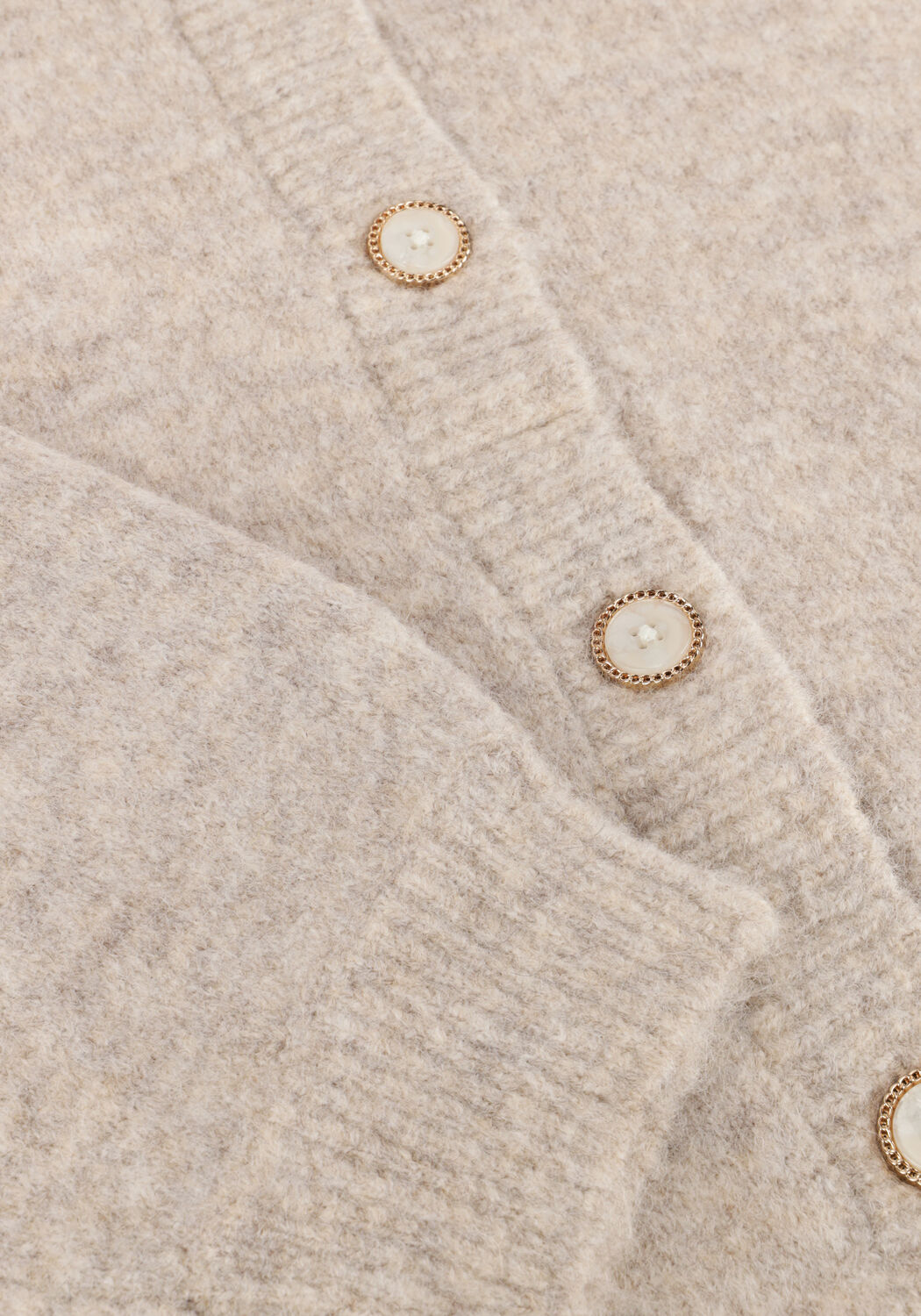 SUMMUM Gilet CARDIGAN WOOL ELASTANE BLEND KNIT en beige - large