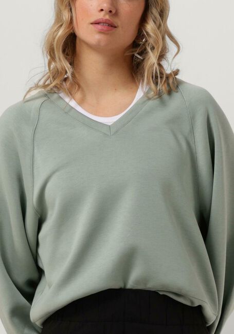 Groene MSCH COPENHAGEN Sweater MSCHNELINA IMA Q RAGLAN V SWEATERSHIRT - large