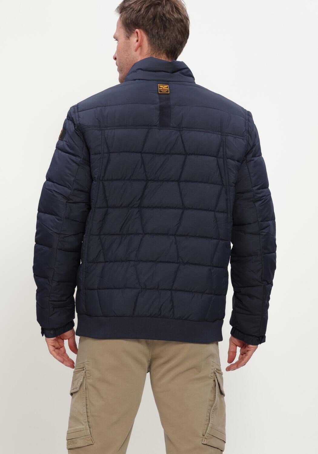 Donkerblauwe PME LEGEND Gewatteerde jas FLIGHT JACKET EXPEDITOR BRIGHTSTER - large
