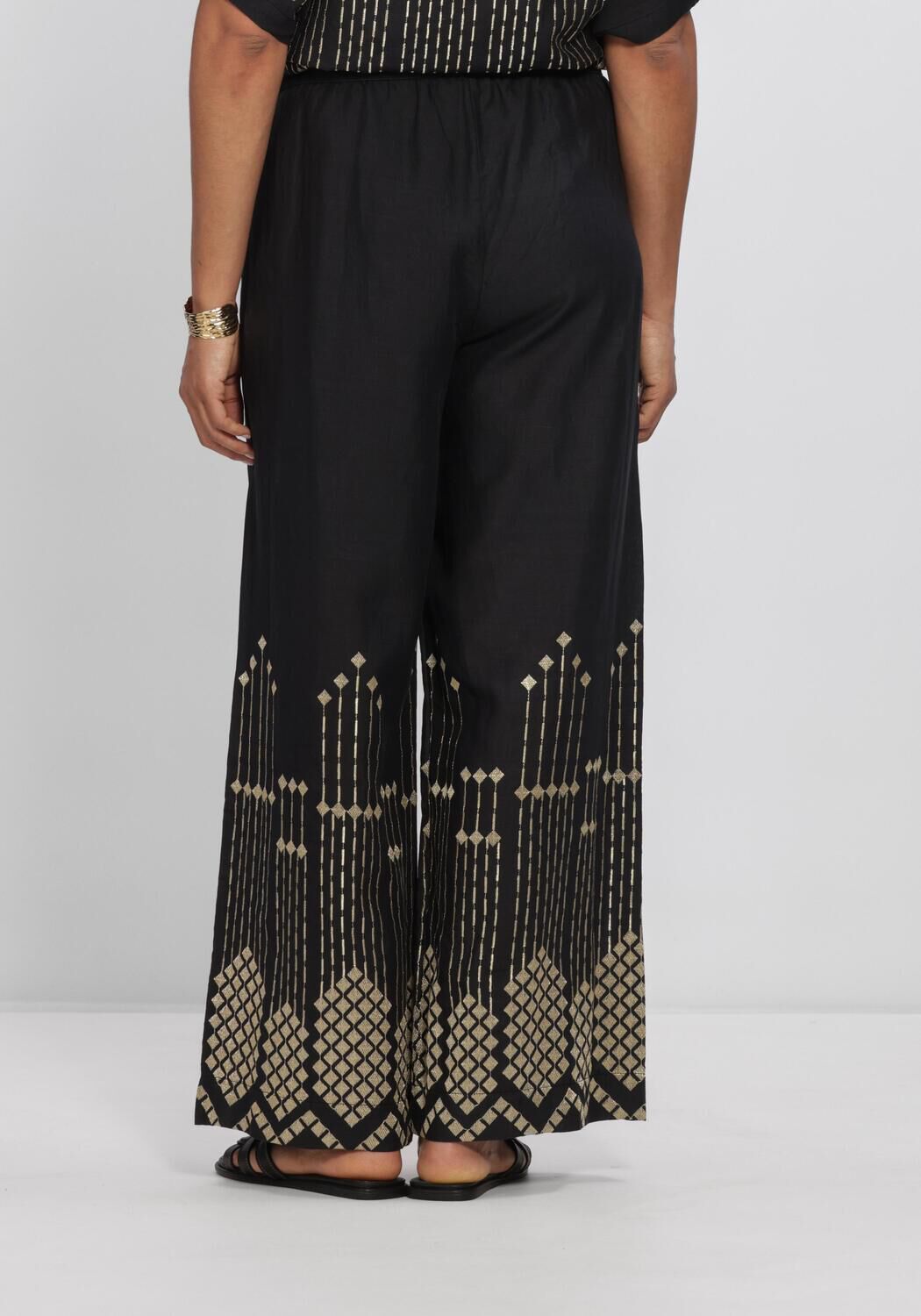 GREEK ARCHAIC KORI Pantalon large S26K-4081083 en noir - large