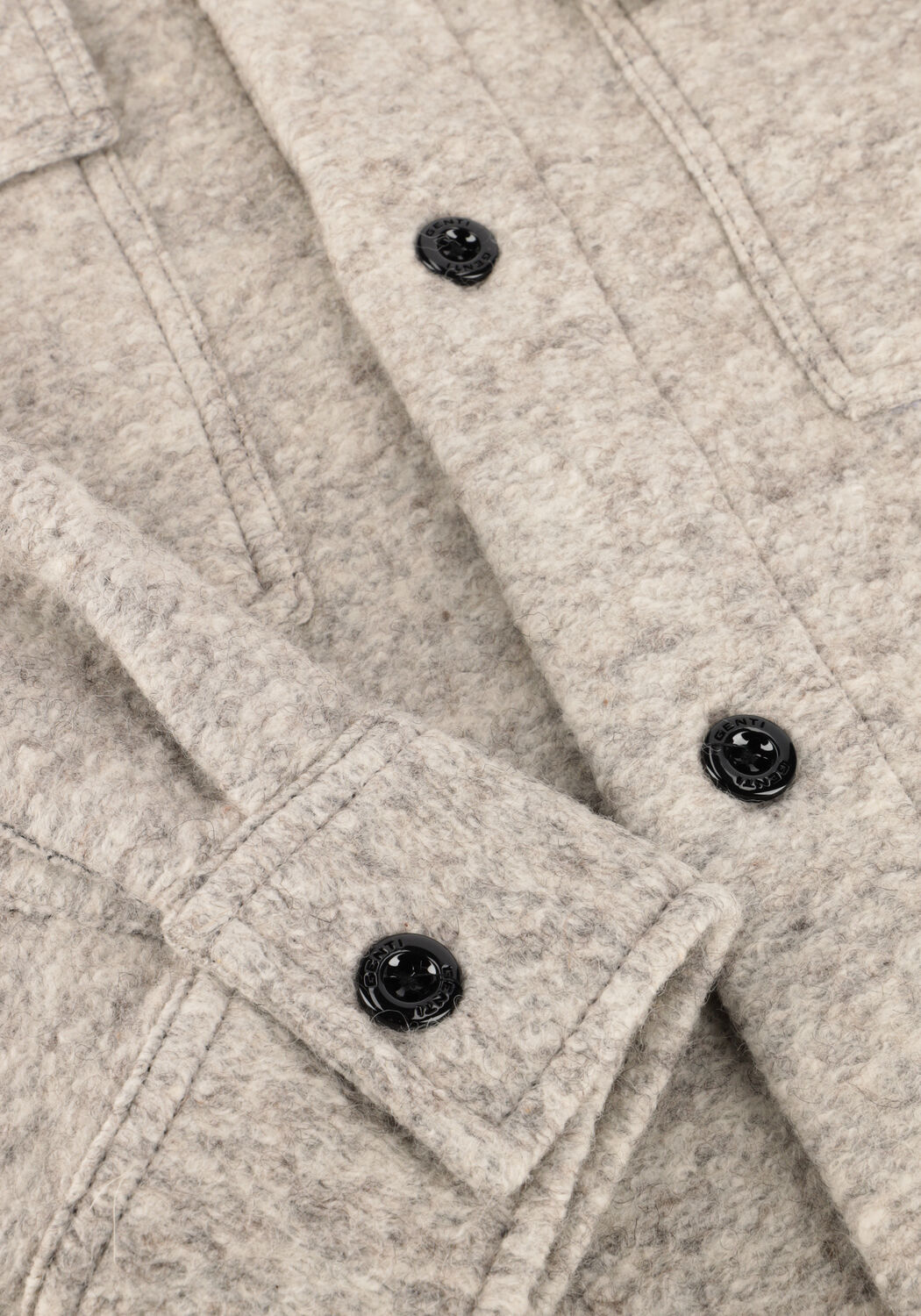 GENTI Surchemise EAGLE RELAXED FIT Gris clair - large