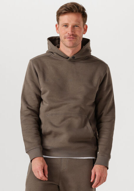 GENTI Pull BASIC LOGO HOODIE en taupe - large