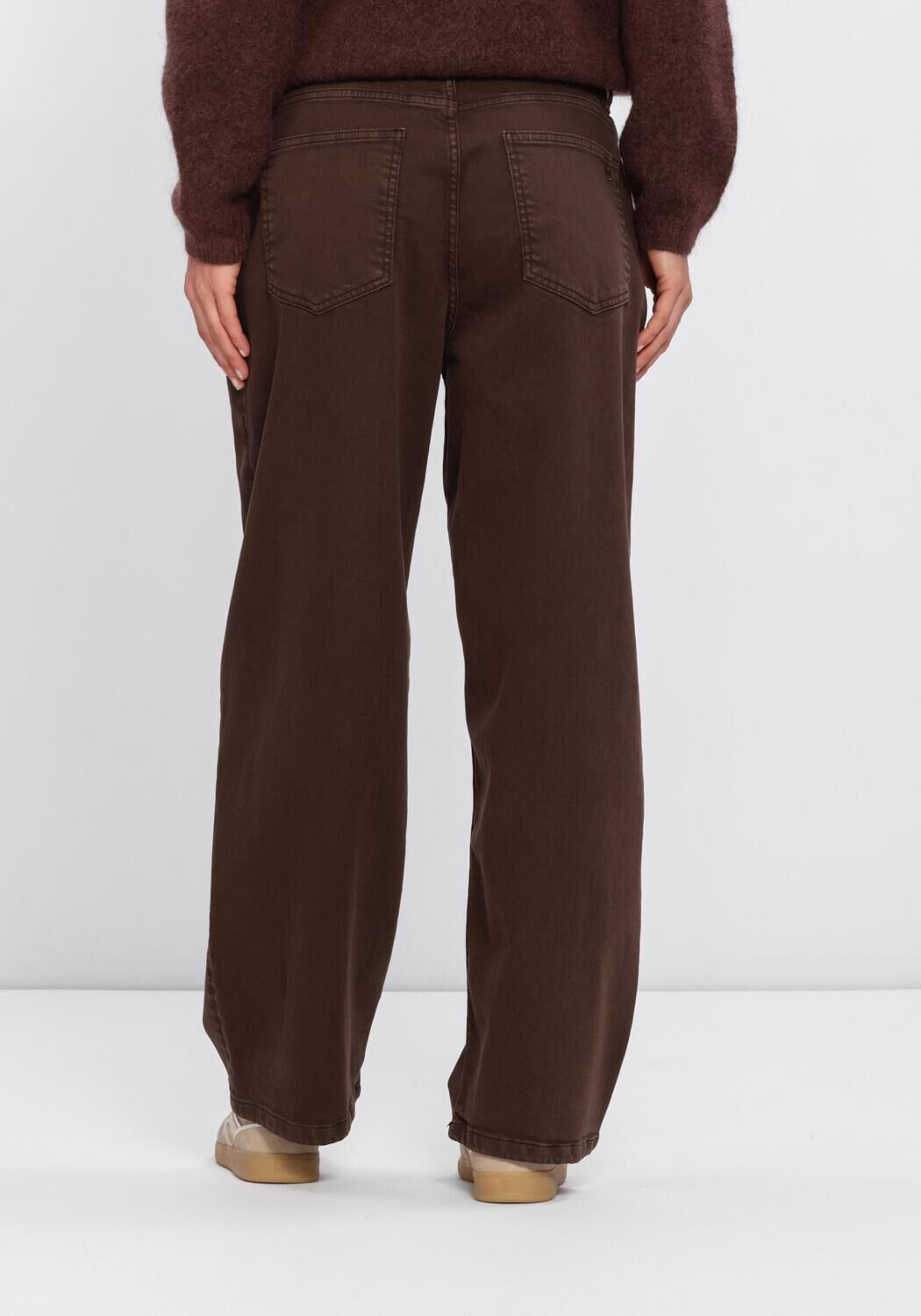 STUDIO ANNELOES Pantalon large Babet denim trousers en marron - large