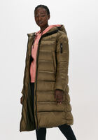 Bruine NATIONAL GEOGRAPHIC Gewatteerde jas ZIPPED LONG COAT