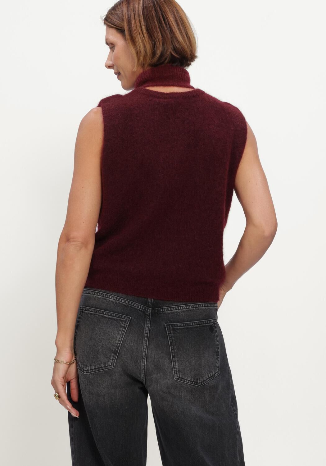 STUDIO ANNELOES Spencer Bibi sls cardigan Bordeaux - large