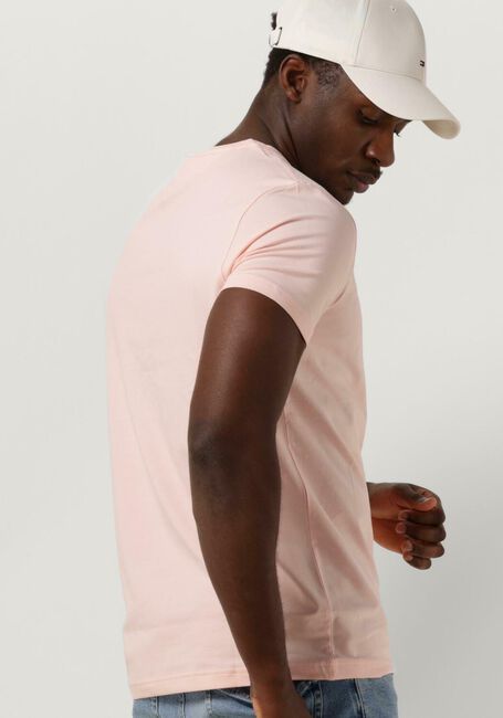 TOMMY HILFIGER T-shirt STRETCH SLIM FIT TEE Rose clair - large