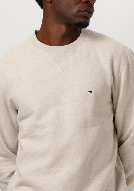 Beige TOMMY HILFIGER Sweater ESSENTIAL FLEECE CREWNECK - large