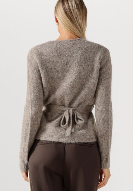 Taupe SELECTED WOMEN Trui SLFGABELLA LS KNIT BELT CARDIGAN - large