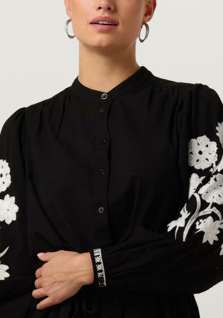 SCOTCH & SODA Mini robe MINI DRESS WITH SLEEVE EMBROIDERY en noir - large