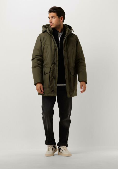 Donkergroene TOMMY HILFIGER Jassen ROCKIE NON FUR DOWN PARKA - large