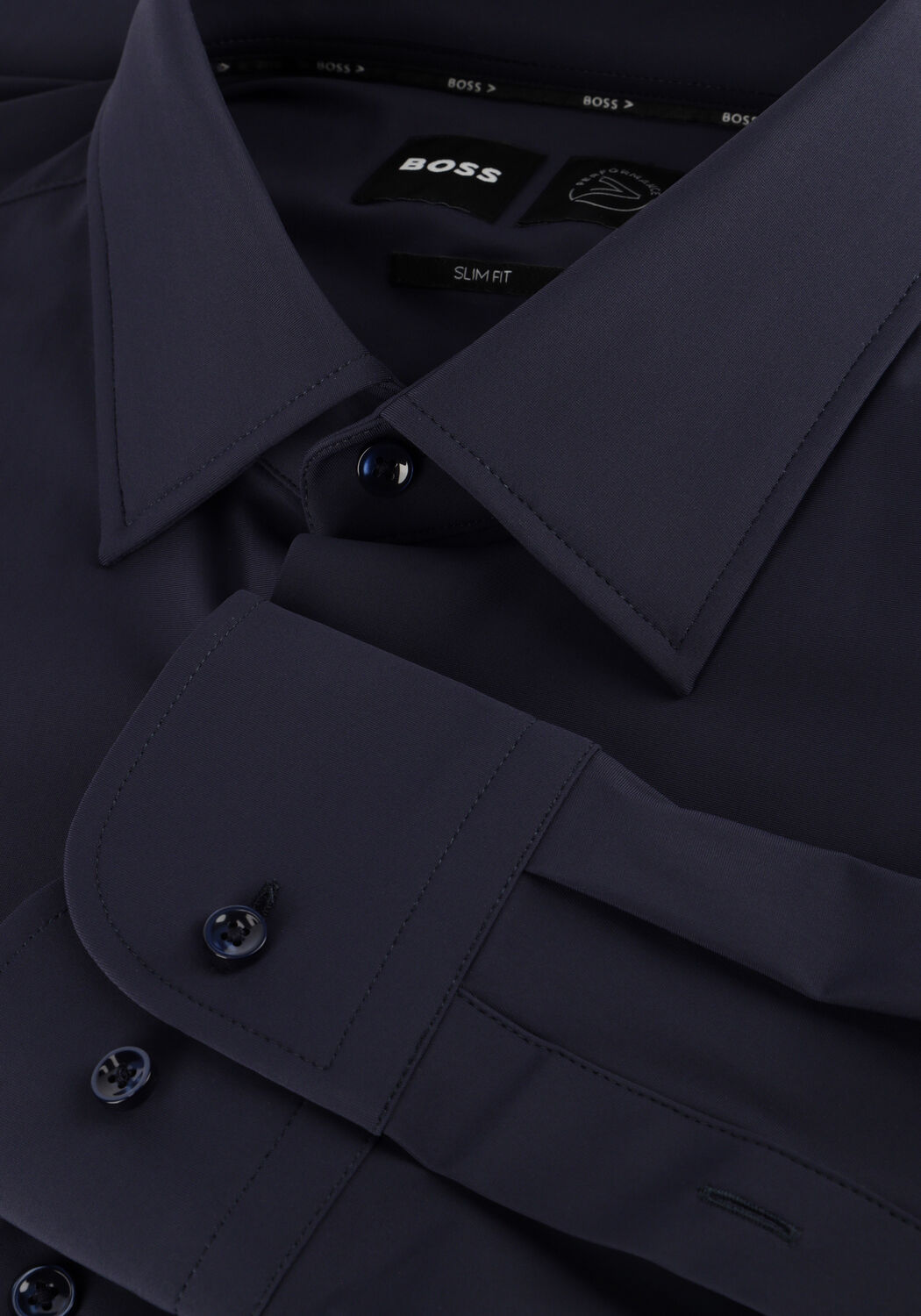 BOSS BLACK Chemise classique P-HANK-KENT-C1-222 Bleu fonc&eacute; - large