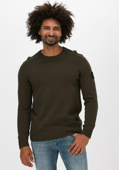 LYLE & SCOTT Pull SHOULDER DETAIL CREW NECK KNIT en vert - large