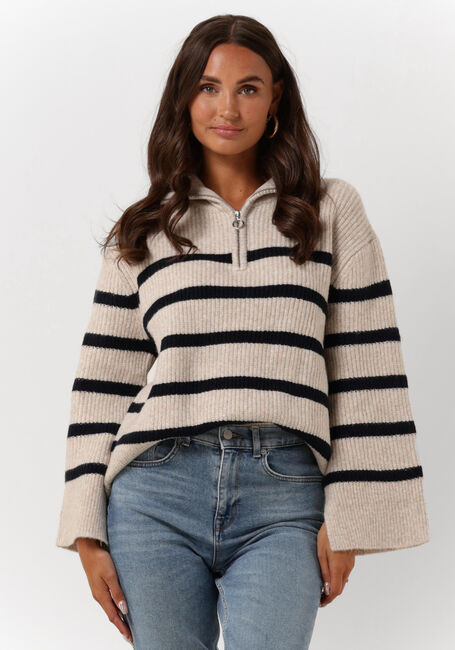 NEO NOIR Pull NEVENA STRIPE KNIT BLOUSE Sable - large