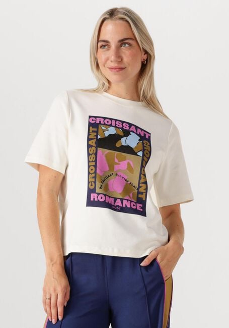 Witte POM AMSTERDAM T-shirt TSHIRT - CROISSANT ROMANE - large