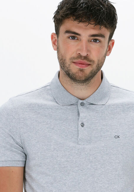 Grijze CALVIN KLEIN Polo LIQUID TOUCH SLIM POLO - large