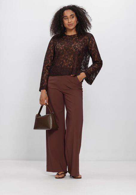 STUDIO ANNELOES Haut Amaya lace top en marron - large