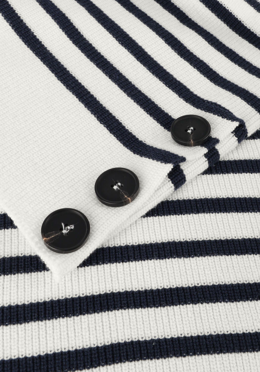 SUMMUM Pull OVERSIZED SAILOR SWEATER NAUTICAL KNIT Blanc - large