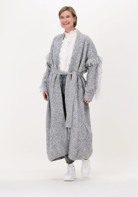 Grijze SILVIAN HEACH Vest LONG CARDIGAN CLEVELAND - large