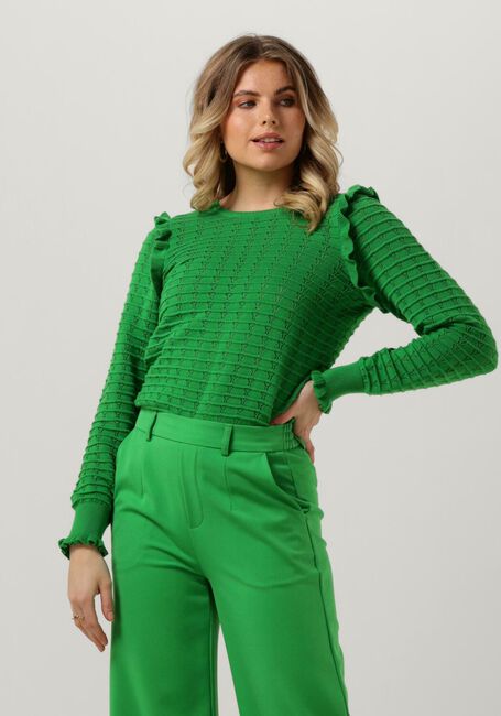 OBJECT Pull OBJJASMIN L/S KNIT PULLOVERD en vert - large