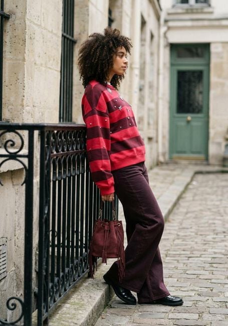 FABIENNE CHAPOT Flared jeans THEA WIDE LEG JEANS Bordeaux - large