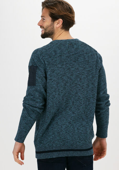 Blauwe PME LEGEND Trui R-NECK COTTON MOULINE - large