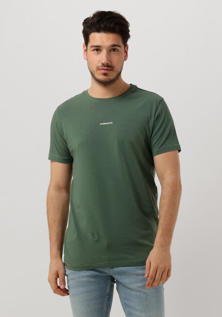 PUREWHITE T-shirt TSHIRT WITH SMALL LOGO ON CHEST AND BIG BACK PRINT Vert foncé - large