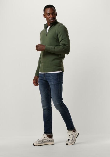Donkergroene CALVIN KLEIN Trui MERINO QUARTER ZIP Donkergroene CALVIN KLEIN Trui MERINO QUARTER ZIP - large