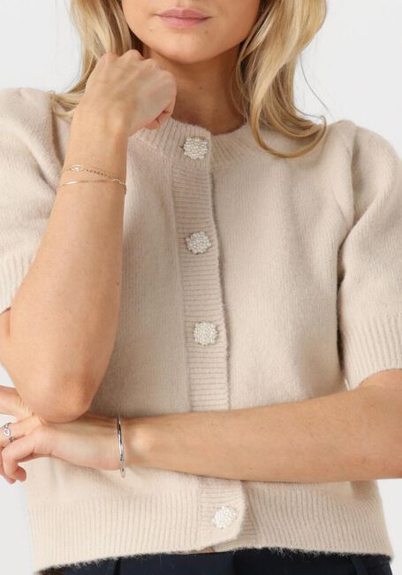 NEO NOIR Gilet TRUDY DECO KNIT CARDIGAN en beige - large
