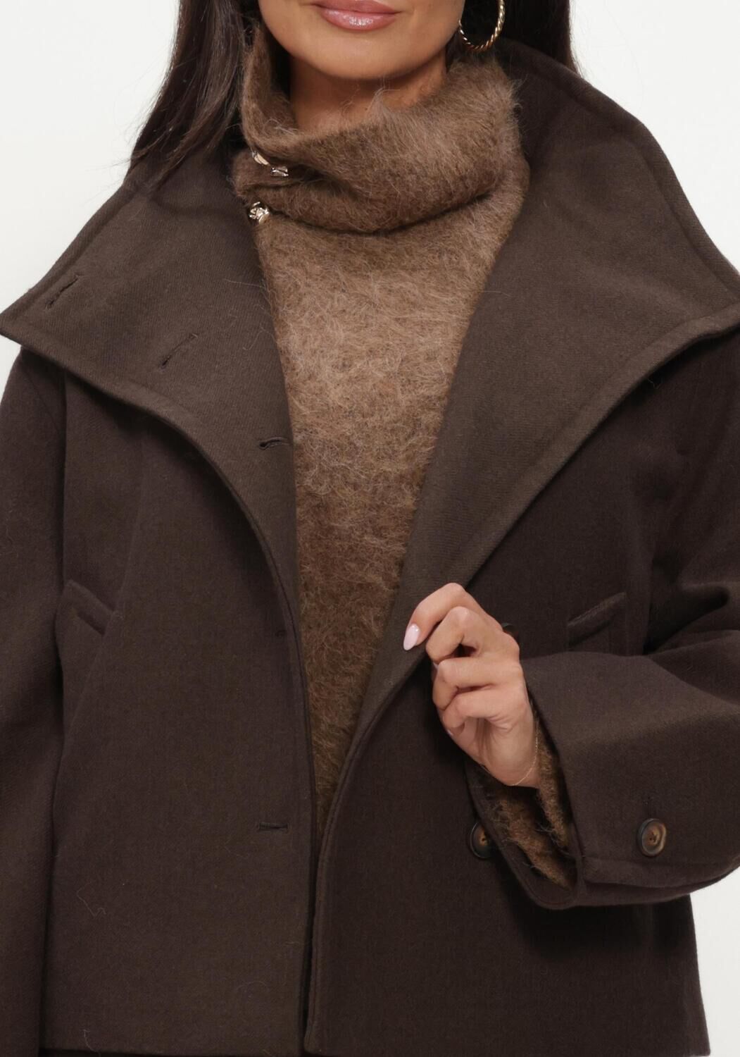 Bruine TWIST & TANGO Mantel LYCKE FUNNELNECK JACKET - large