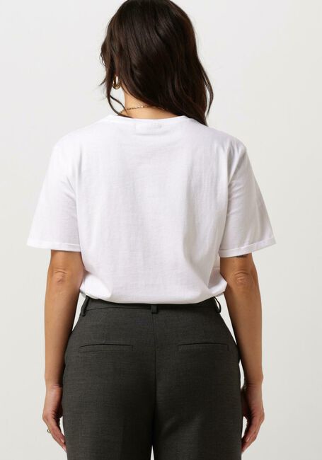 MSCH COPENHAGEN T-shirt MSCHTERINA ORGANIC SMALL LOGO TEE en blanc - large
