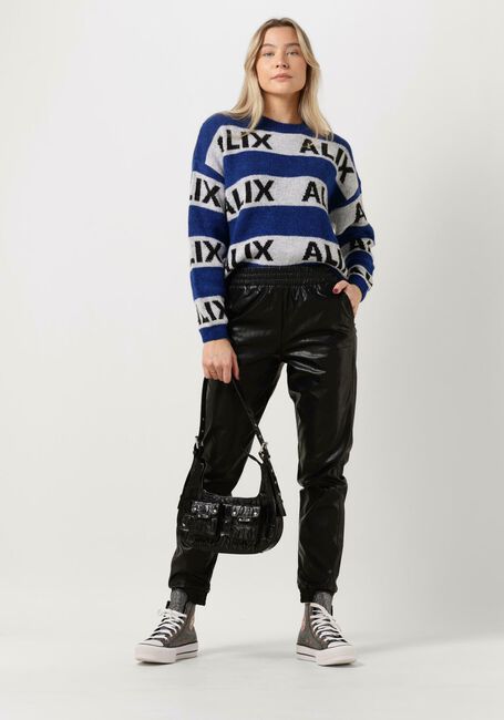 Blauwe ALIX THE LABEL Sweater LADIES KNITTED ALIX STRIPE PULLOVER - large