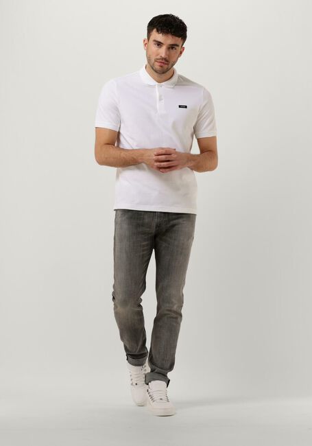 CALVIN KLEIN Polo STRETCH PIQUE SLIM BUTTON POLO en blanc - large