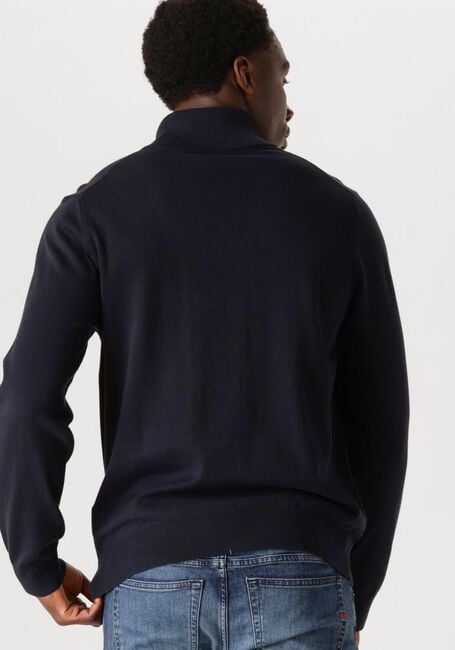 Blauwe PS PAUL SMITH Trui MENS SWEATER ZIP NECK ZEB BAD - large