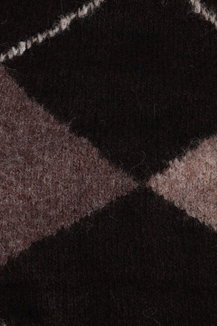 NEO NOIR Mini-jupe GISA CHECK FLUFF KNIT SKIRT en marron - large